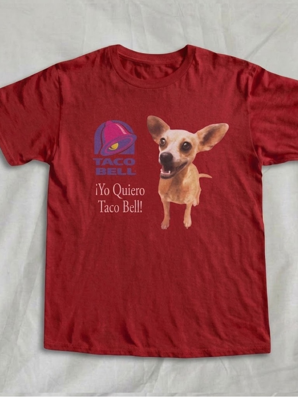 Gildan Red Taco Bell Yo Quiero Dog Graphic Tee
